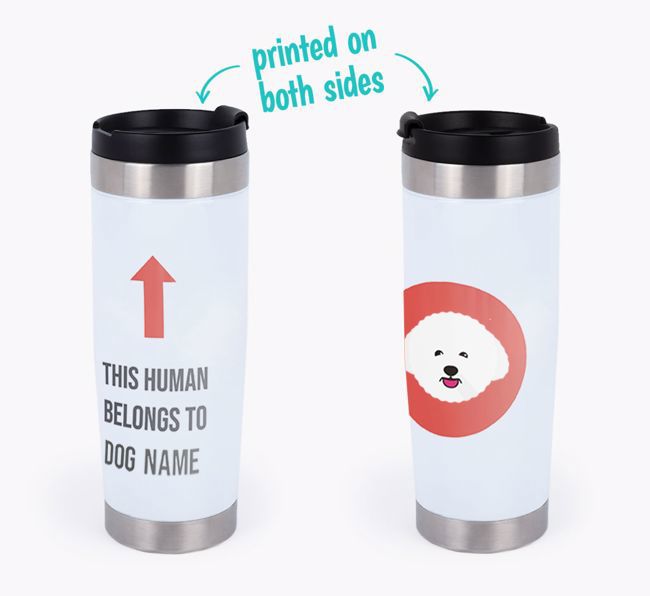 'This Human Belongs to...' - Personalized {breedFullName} Travel Mug